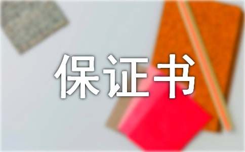 （實(shí)用）安全保證書